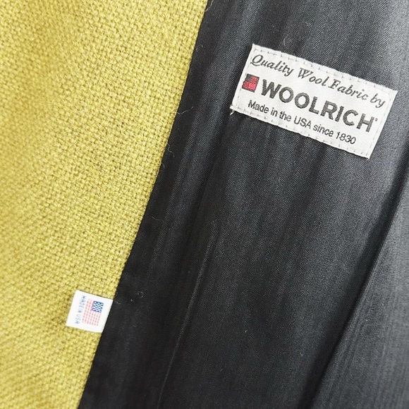 Vintage Steven Alan Woolrich 100% Wool Double Breasted Jacket Chartreuse - Picture 8 of 10